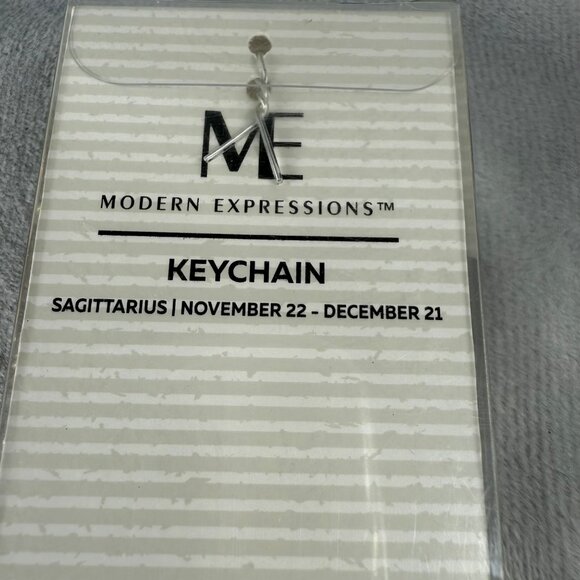 Sagittarius Zodiac Sign Keychain By Modern Expressions Green Gold Colors - Picture 7 of 16